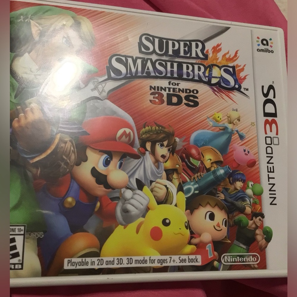 Super smash bros 3ds case for game (SEE PICS)